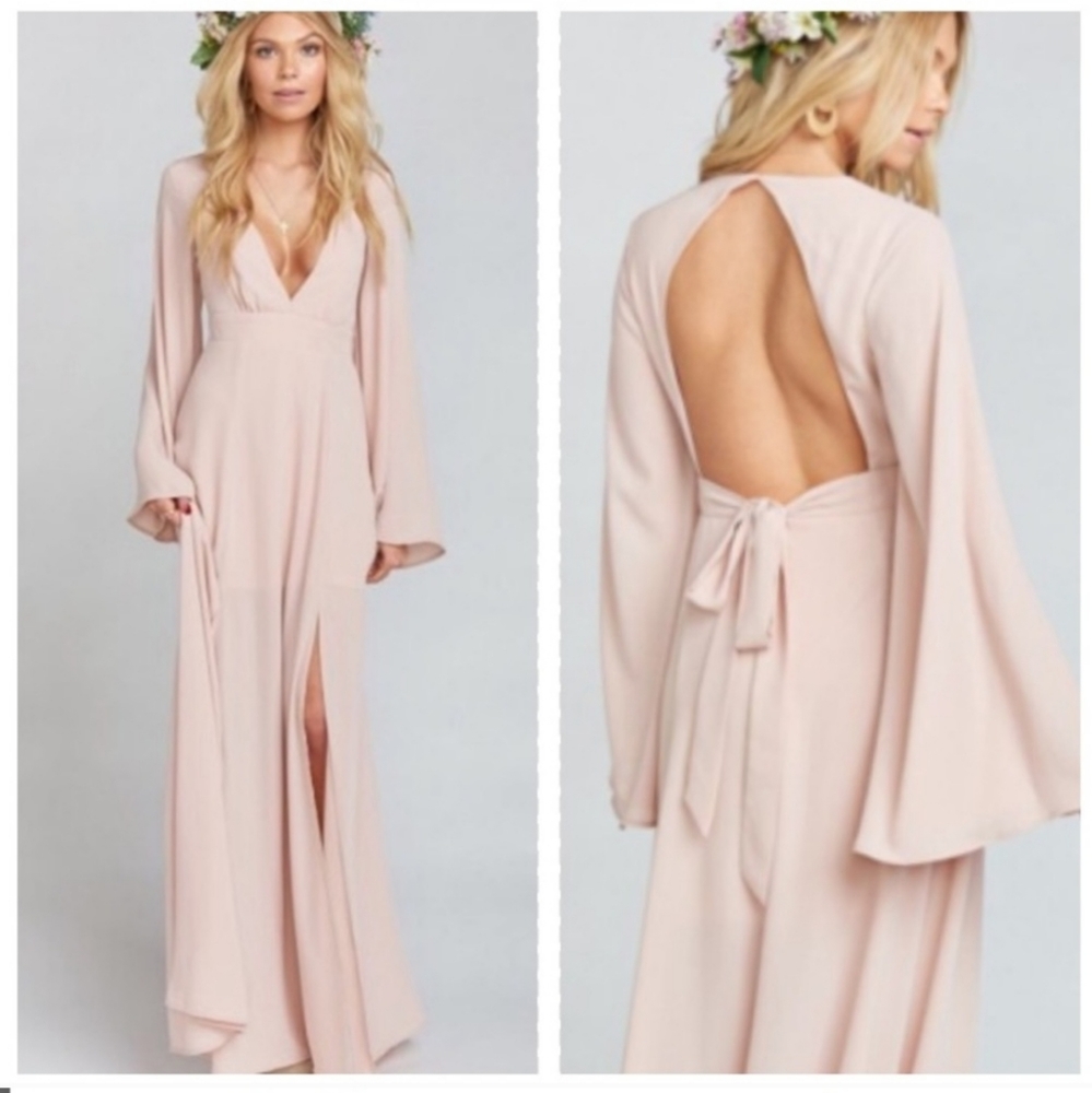 Show Me Your MuMu Venus Flutter Long Sleeve Dress